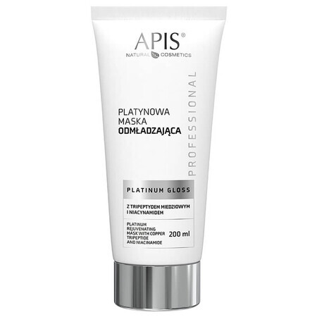 Apis Platinum Gloss Professional, masque rajeunissant platine au tripeptide de cuivre et niacinamide, peau mature, 200 ml