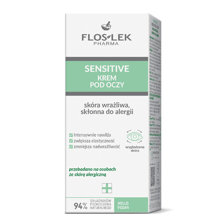 Flos-Lek Sensitive, Eye cream, sensitive and allergy-prone skin, 30 ml