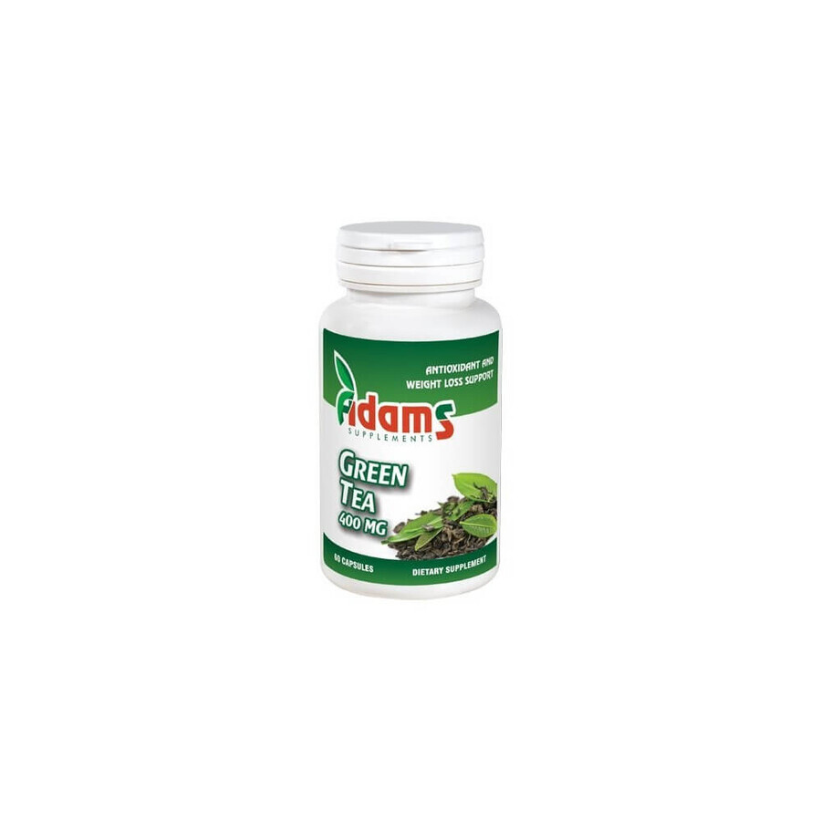 Grüner Tee 400 mg, 60 Kapseln, Adams