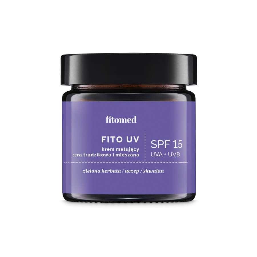 Fitomed Fito UV, cremă matifiantă, pentru ten acneic și mixt, SPF 15, 55 g