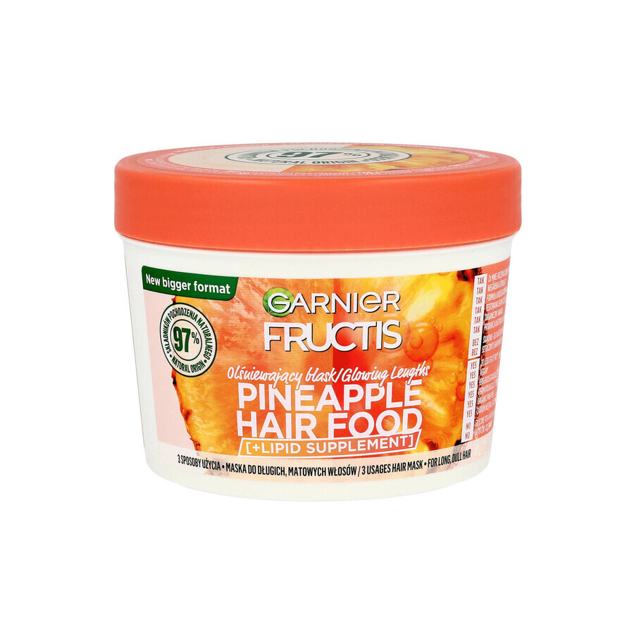 Garnier Fructis Hair Food Pineapple, leuchtende Maske für langes und stumpfes Haar, 400 ml