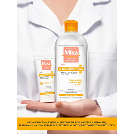 Soluzione Micellare Mixa Niacinamide Glow con Niacinamide e Vitamina C, 400ml.