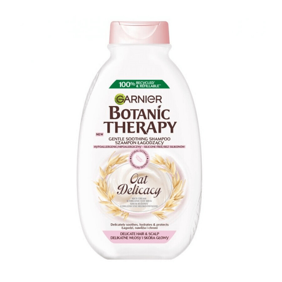 Garnier Botanic Therapy Oat Delicacy, Șampon calmant pentru păr, hipoalergenic, 400 ml