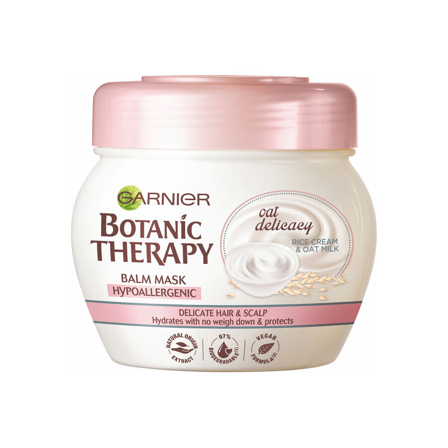Garnier Botanic Therapy Oat Delicacy, Mască hidratantă pentru păr, hipoalergenică, 300 ml