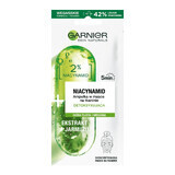 Garnier Skin Naturals, Detoxifying Ampoule in a Fabric Mask, Niacinamide and Kale, 15g