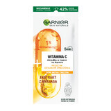 Garnier Skin Naturals, Anti-Fatigue Ampoule in a Fabric Mask, Vitamin C and Pineapple, 15g