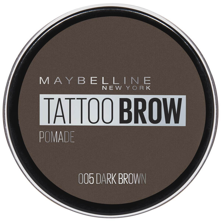 Maybelline Tattoo Brow, Pomadă pentru sprâncene, 05 Dark Brown, 3.5 ml