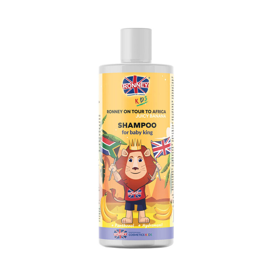 Ronney Kids, Șampon pentru păr pentru copii, aromă de banane, 300 ml