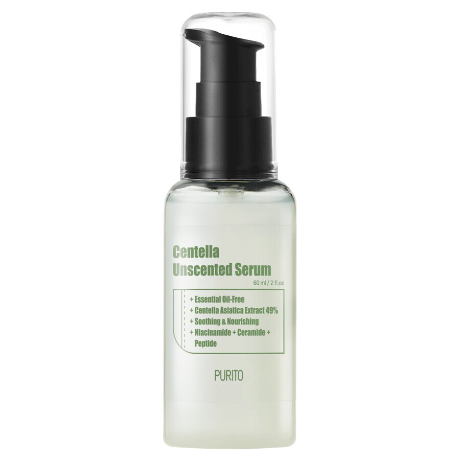 Purito Centella Ungescented Serum mit asiatischem Wassernabel-Extrakt, 60ml