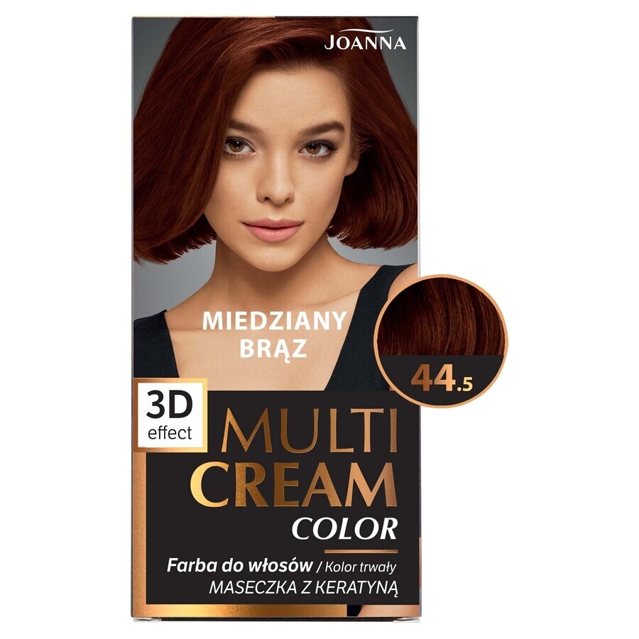 Joanna Multi Cream Color, teinture pour cheveux, 44,5 brun cuivré, 1 pièce