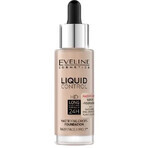 Eveline Cosmetics Liquid Control HD, fond de ten matifiant, nr. 011, Natural, 32 ml