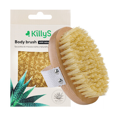 KillyS Körperbürste mit natürlichem Agavenhaar - Körperbürste aus Naturborsten