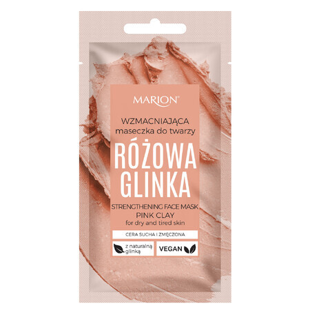 Gesichtsmaske mit Rosa Tonerde für strahlende Haut, 8 ml.