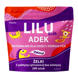 Lilu Kids ADEK, naturalne żelki dla dzieci i dorosłych, 200 sztuk