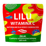 Lilu Kids Vitamin C, natural jellies for children and adults, orange flavor, 200 pieces