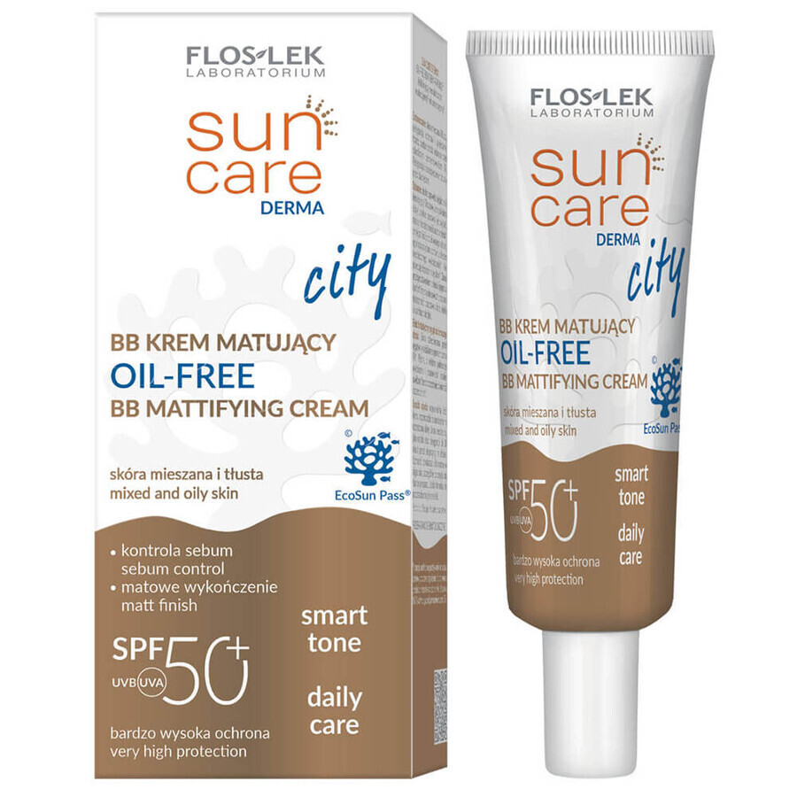 Floslek Sun Care Derma City Mattifying BB Cream SPF 50+, 30 ml - Langfristig gültig!