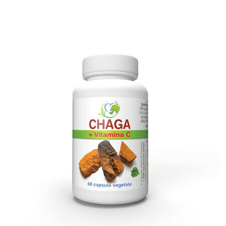 Chaga 450 mg + Vitamin C, 60 capsules, Justin Pharma