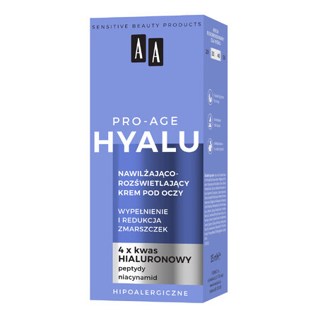 AA Hyalu Pro Age, feuchtigkeitsspendende und aufhellende Augencreme, 15 ml