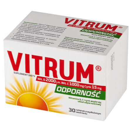 Vitrum Immunity, 30 comprimate cu eliberare prelungită