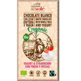 Weiße Bio-Schokolade mit Joghurt und Erdbeeren, 100g, Pronat