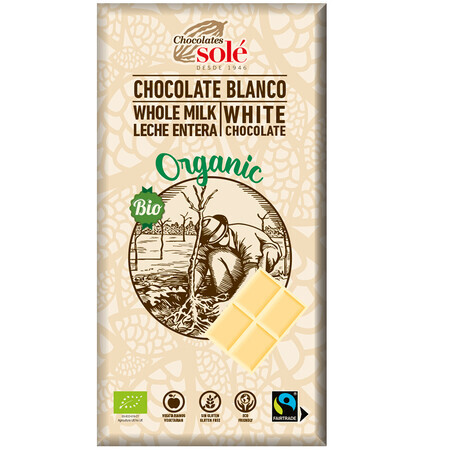 Weiße Bio-Schokolade, 100g, Pronat