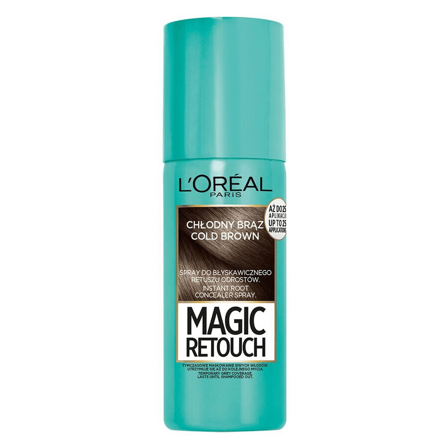 L'Oréal Magic Retouch, spray de retuș pentru rădăcini, nr. 7 maro rece, 75 ml