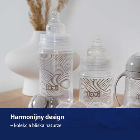 Lovi Flasche Trends 120 ml Harmony 0m+ 21/591, 1 Stück: Babyflasche für harmonisches Füttern, hochwertiges Design