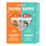 Pflege für zarte Hände - Handpeeling 50g + Maske 50 ml - Flos-Lek Lovely Hands