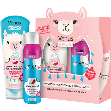 Set Venus XOXO Nourishment & Refreshment, gel de duș, 250 ml + deodorant, 150 ml
