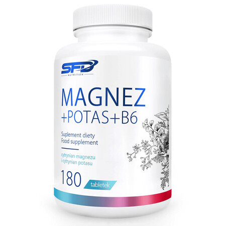 SFD Magnesium + Kalium + B6, 180 Tabletten