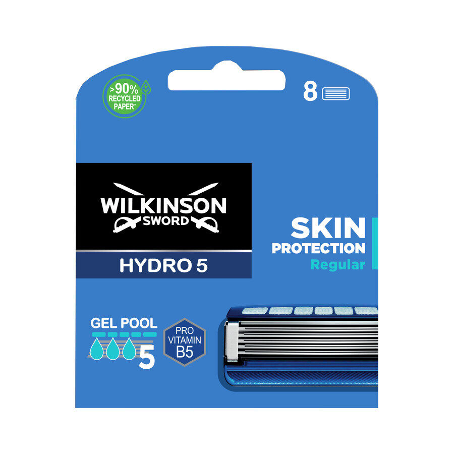 Wilkinson Sword Hydro 5, cartușe de schimb, Skin Protection Regular, 8 bucăți