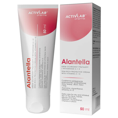 ActivLab Pharma Alantella, Cremă protectoare semigrasă cu vitaminele A+E, 50 ml