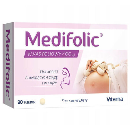 Medifolic 400mcg, Folsäure, 90 Tabletten
