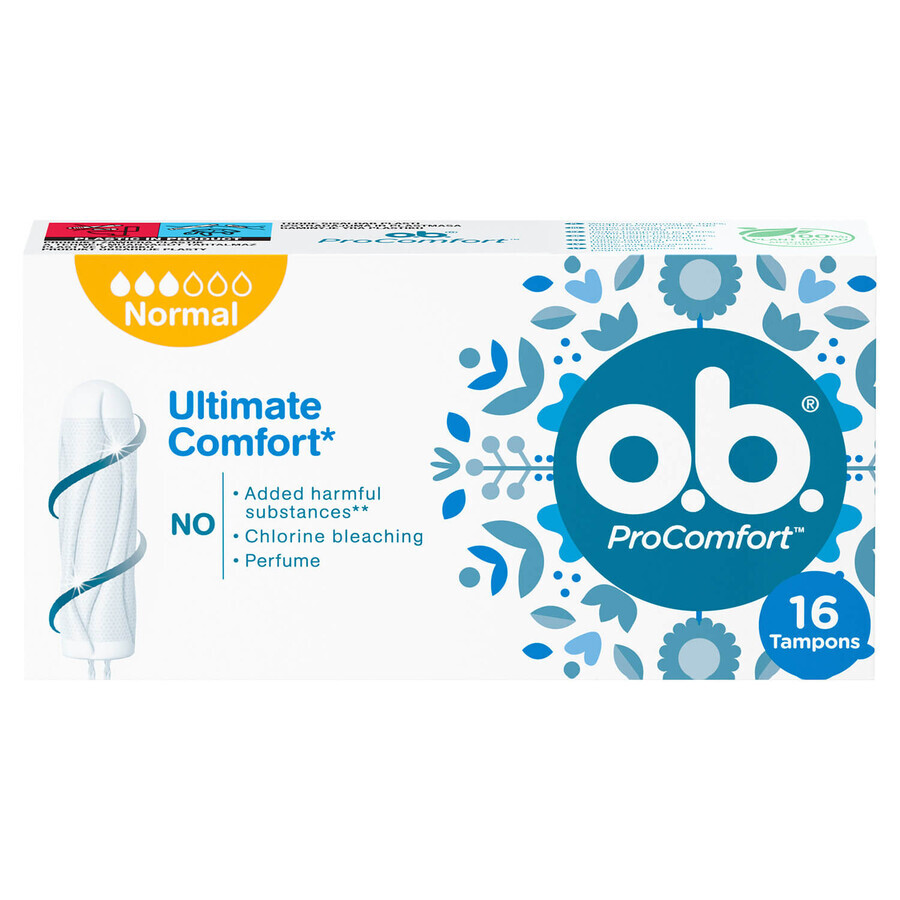 O.B. ProComfort, Hygienetampons, Normal, 16 Stück