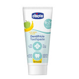 Chicco, pastă de dinți fără fluor, după 6 luni, aromă de mere și banane, 50 ml