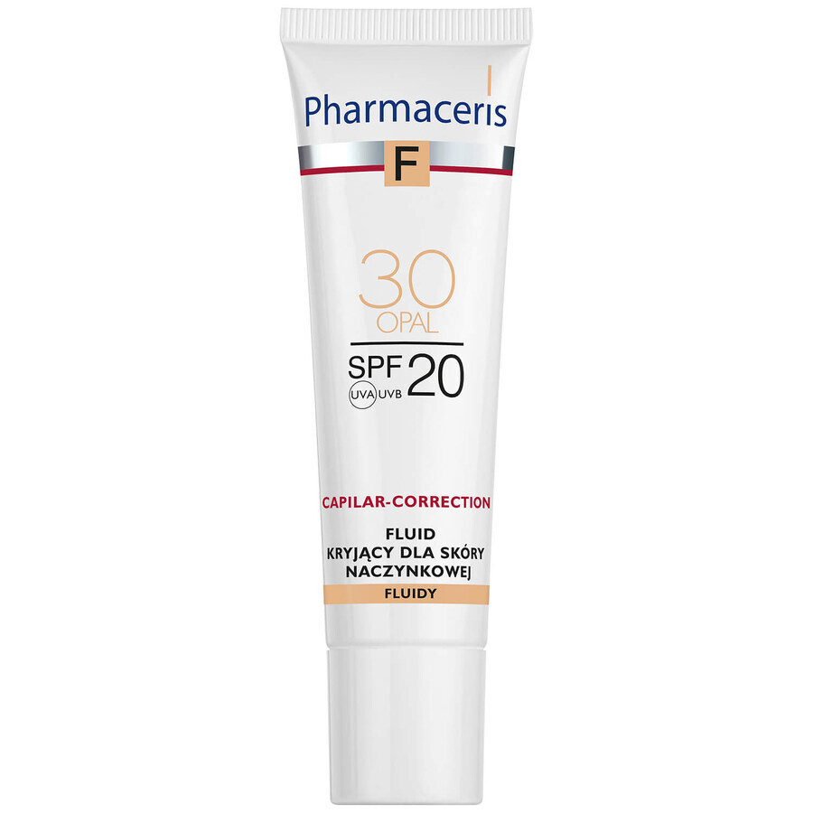 Pharmaceris F, fluid opac pentru pielea vasculară SPF 20, nr. 30, opal, 30 ml