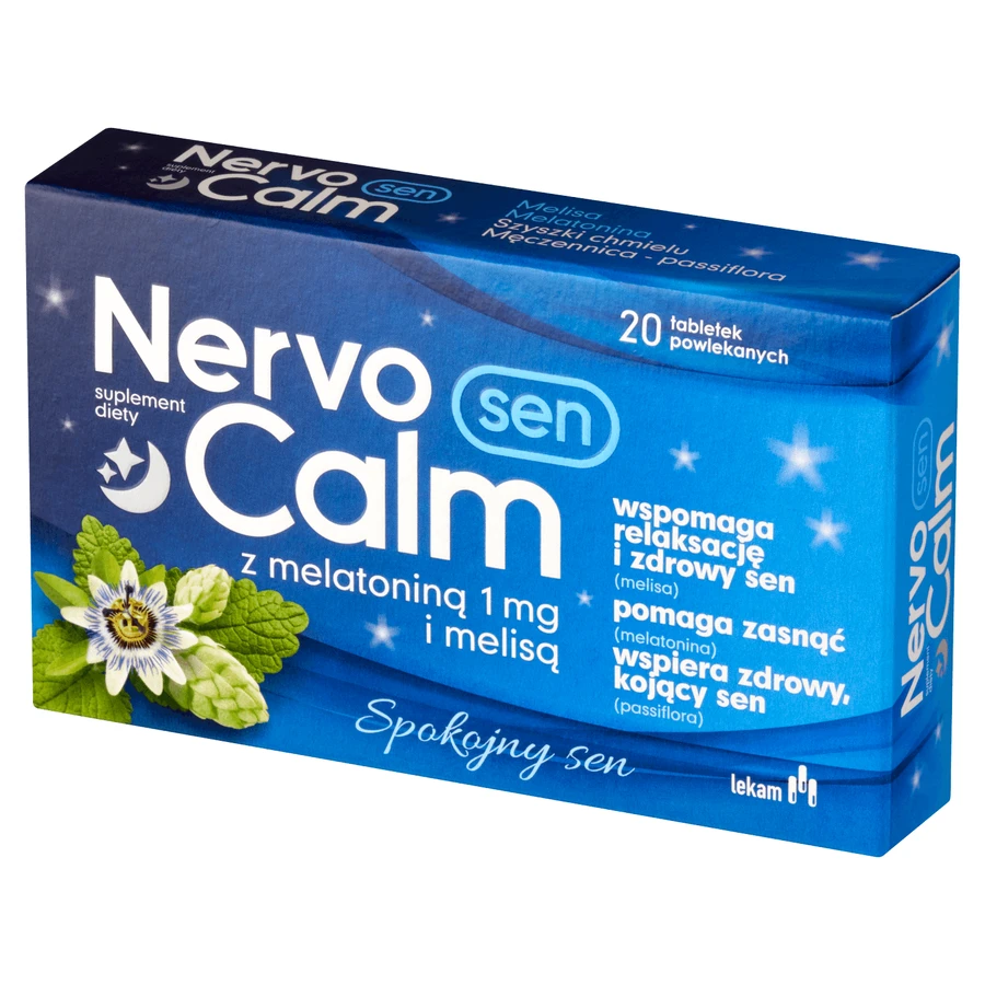 Entspannungsstützmittel mit Melatonin und Melisse, 20 Tabletten.
