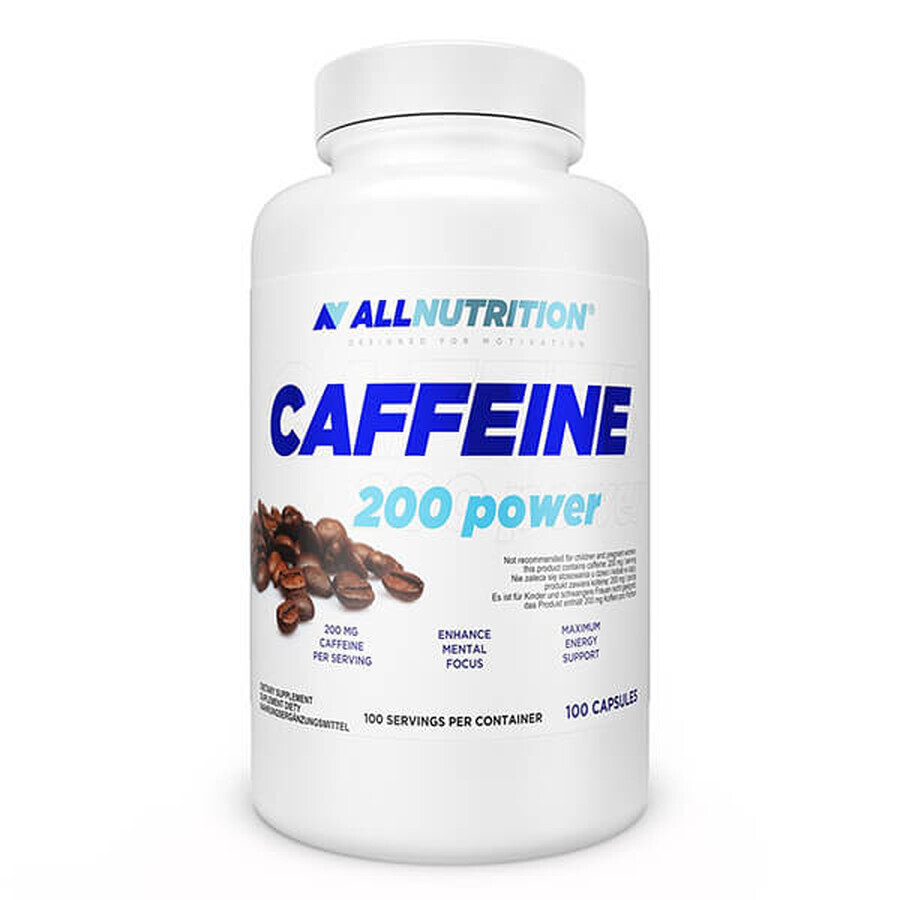 Allnutrition Koffein 200 Power, 100 Kapseln