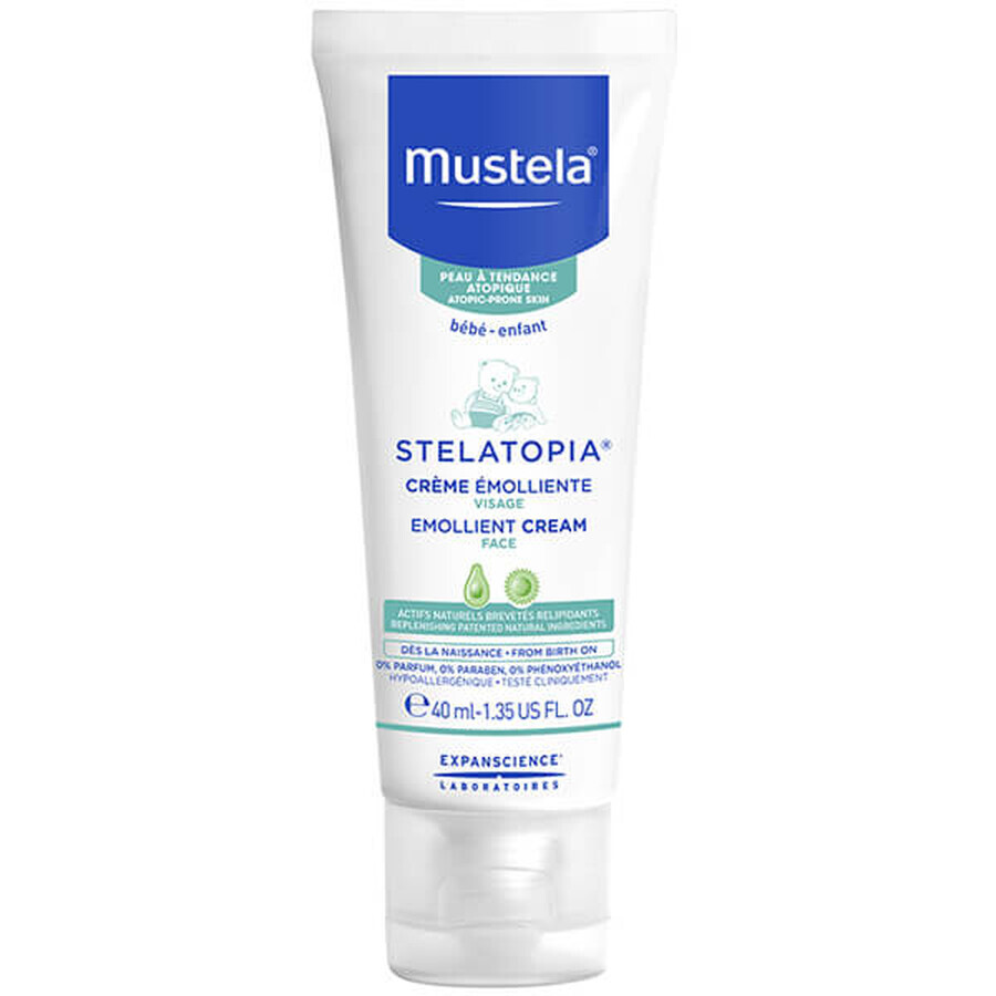 Mustela Stelatopia, Emollient face cream, atopic skin, 40 ml