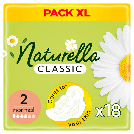 Naturella Classic, Damenbinden mit Flügeln, Kamille, Normal, 18 Stück
