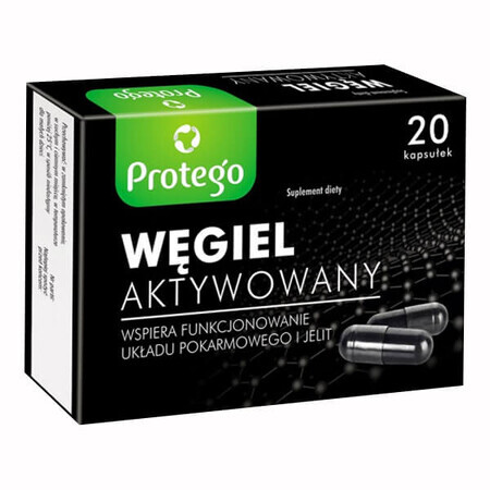 Carbone attivo Protego, 20 capsule