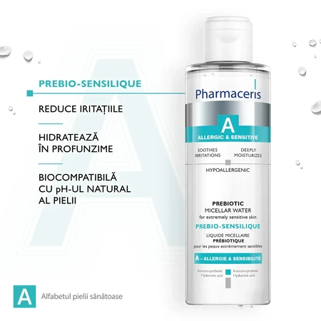 Pharmaceris A Prebio-Sensilique, Loțiune micelară prebiotică pentru piele extrem de sensibilă, 200 ml