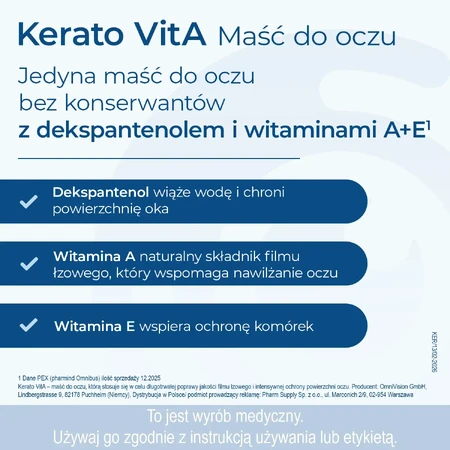 Kerato VitA, pomada ocular, 5 g