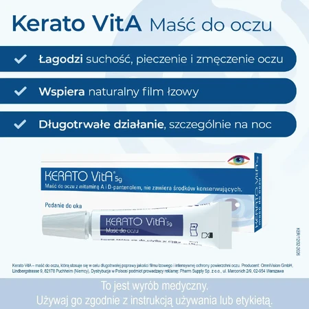 Kerato VitA, pomada ocular, 5 g