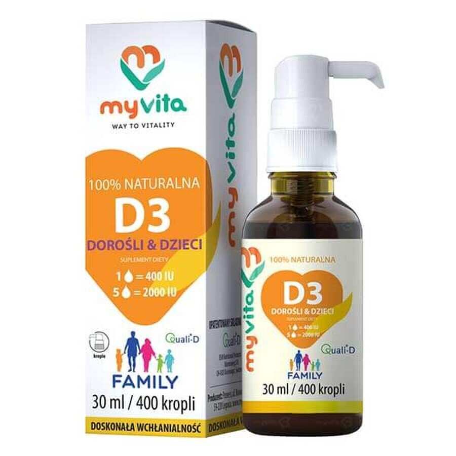 MyVita Vitamin D3 Tropfen für Kinder  amp; Erwachsene, 30 ml