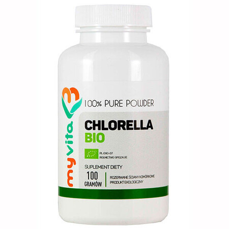 MyVita, alge Chlorella BIO, pereți celulari rupți, pulbere, 100 g
