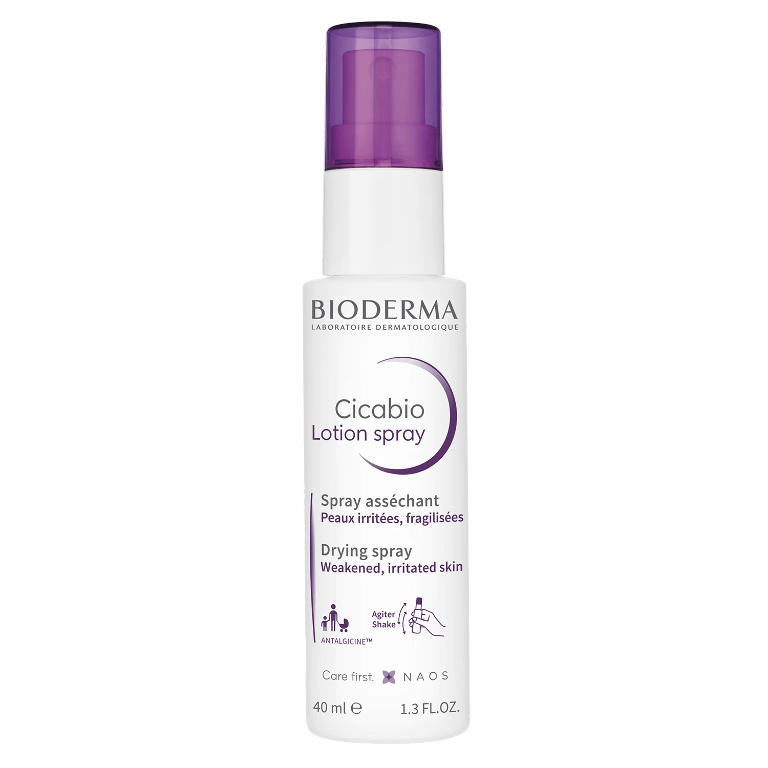 Bioderma, Cicabio Lotion Spray, 40 ml – Beruhigende Pflege für empfindliche Haut. Lindert Hautreizungen und fördert die Wundheilung