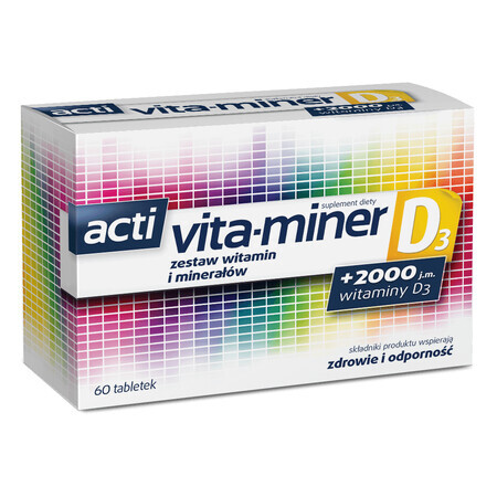 Acti, Vitalstoff D3, 60 Tabletten.