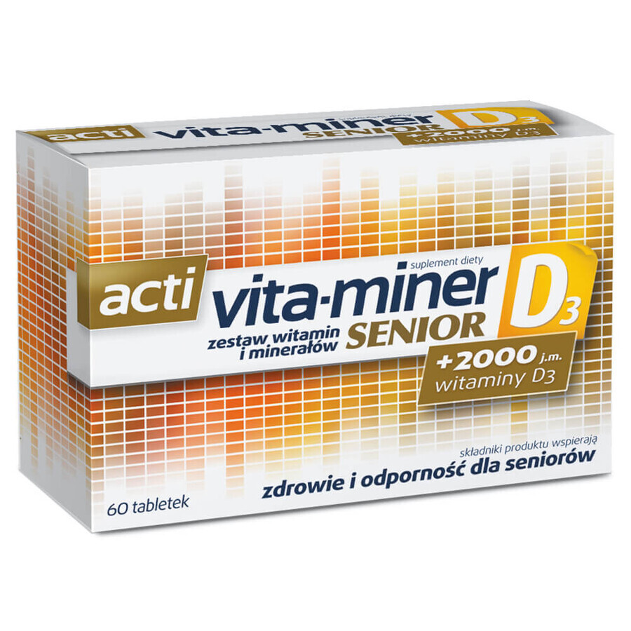 Acti Vita-miner Senior D3, 60 comprimate