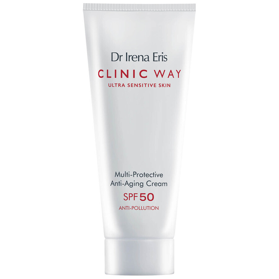 Dr Irena Eris Clinic Way, Crema de día multiprotectora antiarrugas, FPS 50, 40 ml